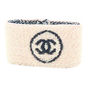 Chanel Pink x Black Gym Bracelet Sweatband Wrist